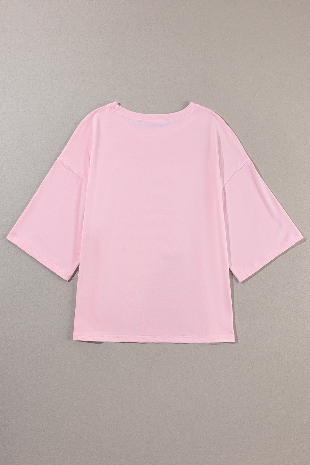 Bonbon Colorblock Star Patched Half Sleeve Oversized Tee