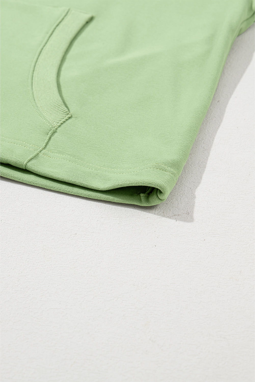 Aruba Blue Kangaroo Pocket Half Zipper Oversized Hoodie