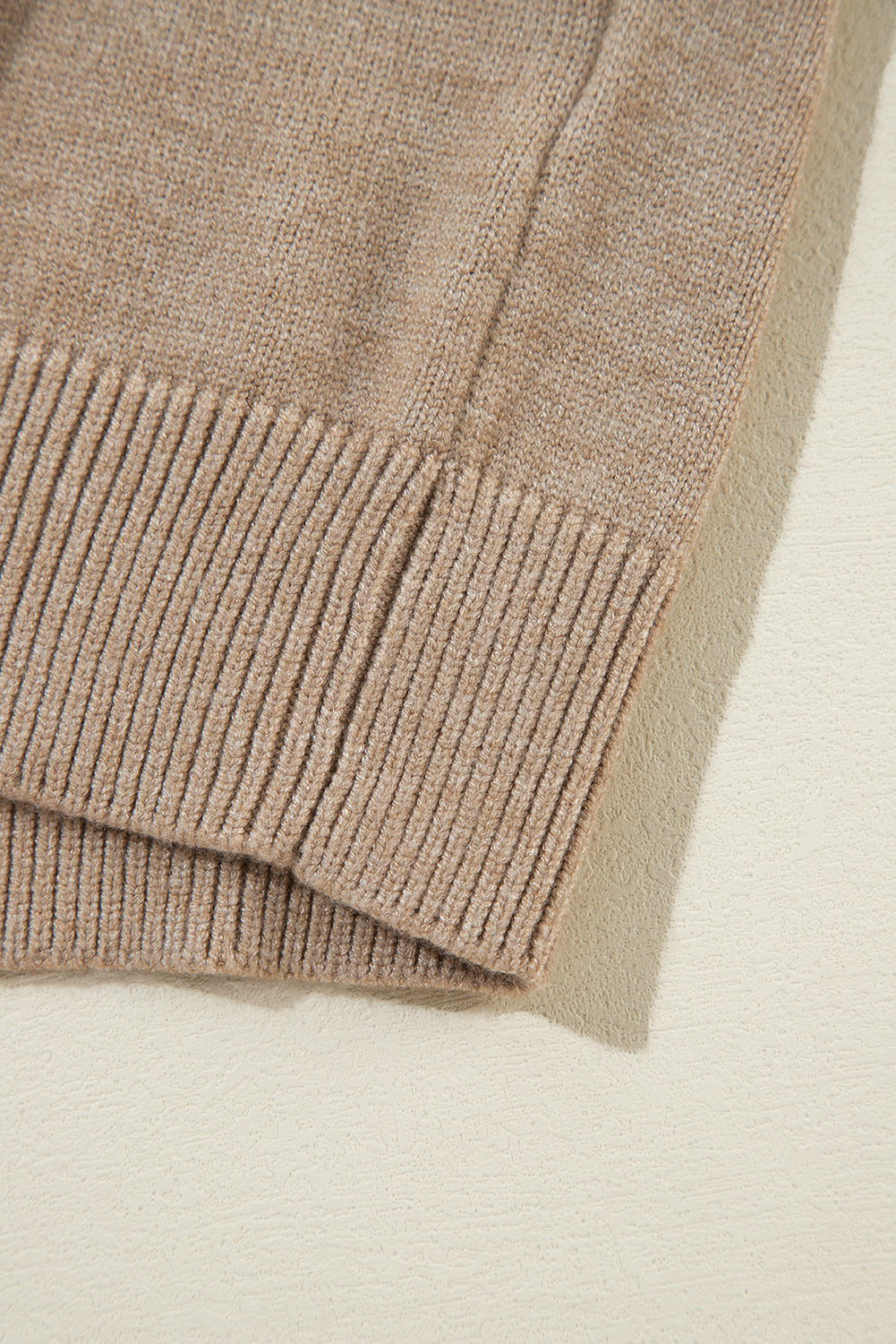 Light Grey Pearl Drop Shoulder Round Neck Sweater