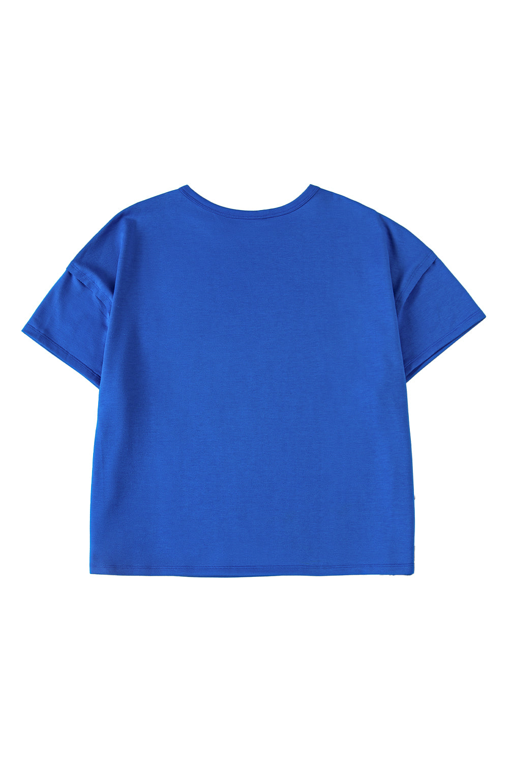 Bright Pink Patched Pocket Exposed Seam Oversized T Shirt