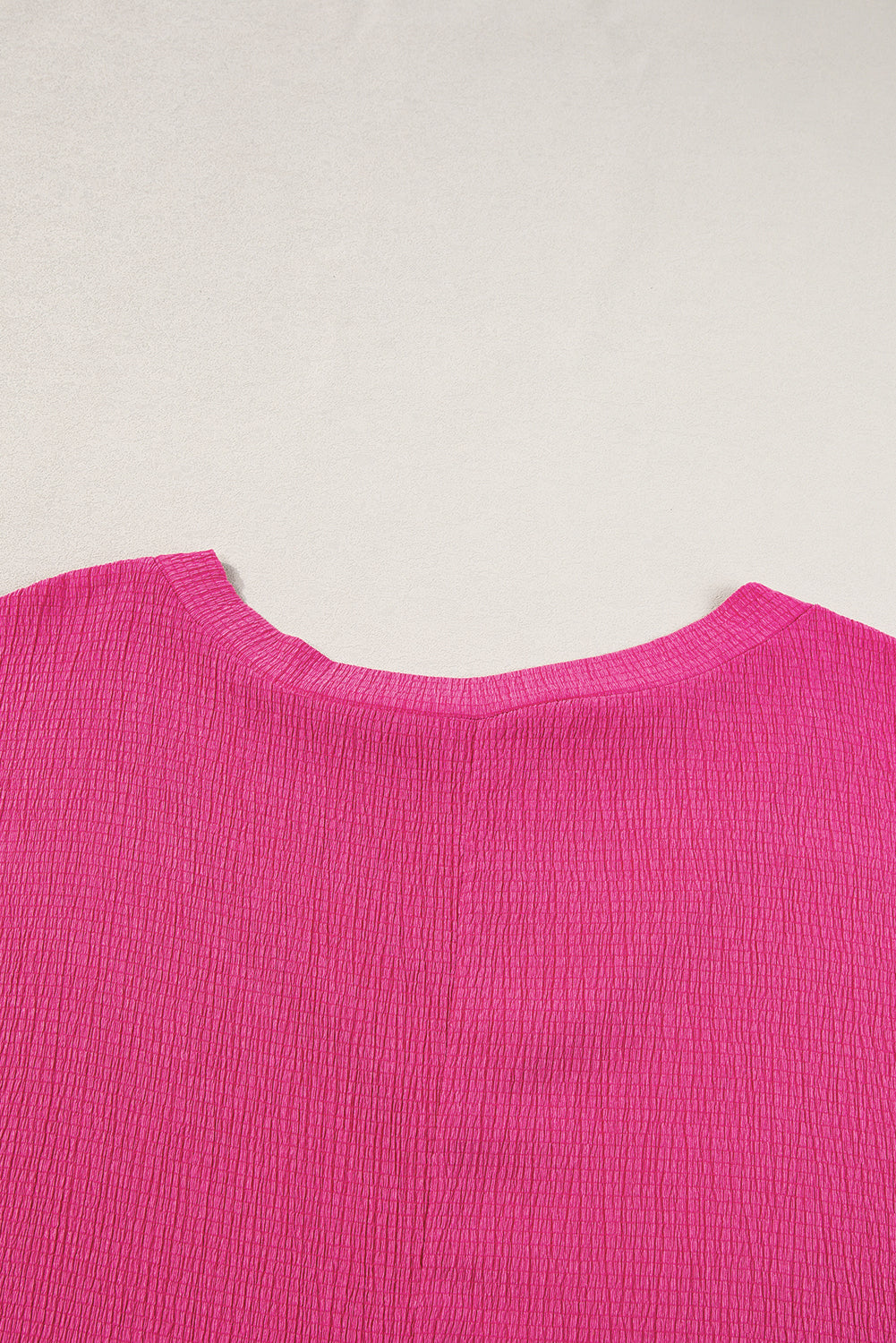 Blue Sapphire Textured V Neck Plus Size Blouse