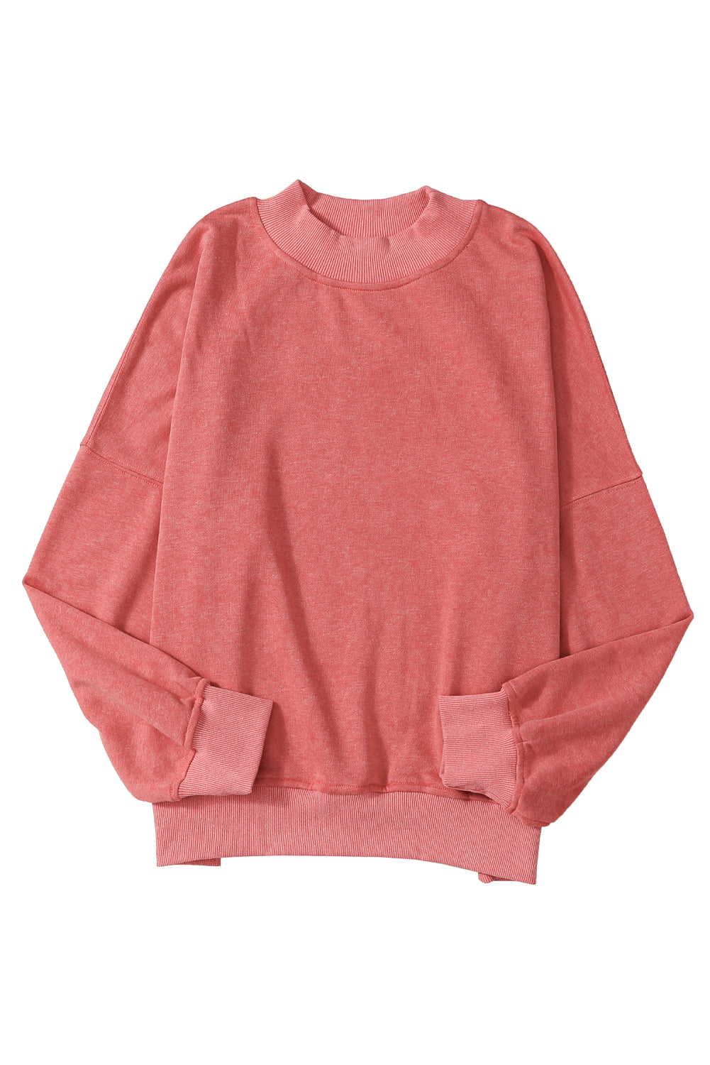 Orange Washed Drop Shoulder Crewneck Pullover Sweatshirt