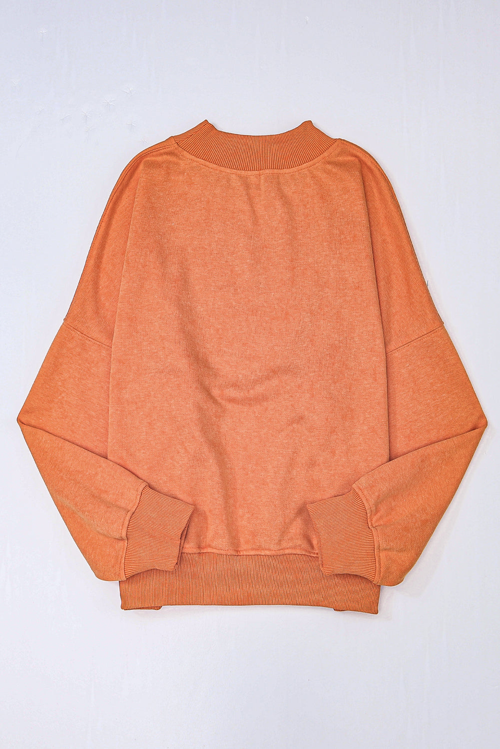 Orange Washed Drop Shoulder Crewneck Pullover Sweatshirt