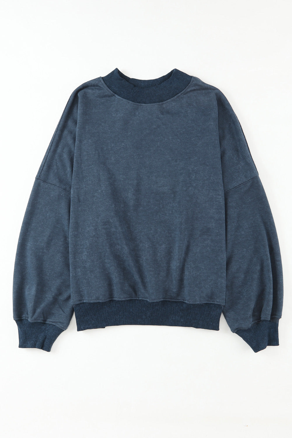 Orange Washed Drop Shoulder Crewneck Pullover Sweatshirt