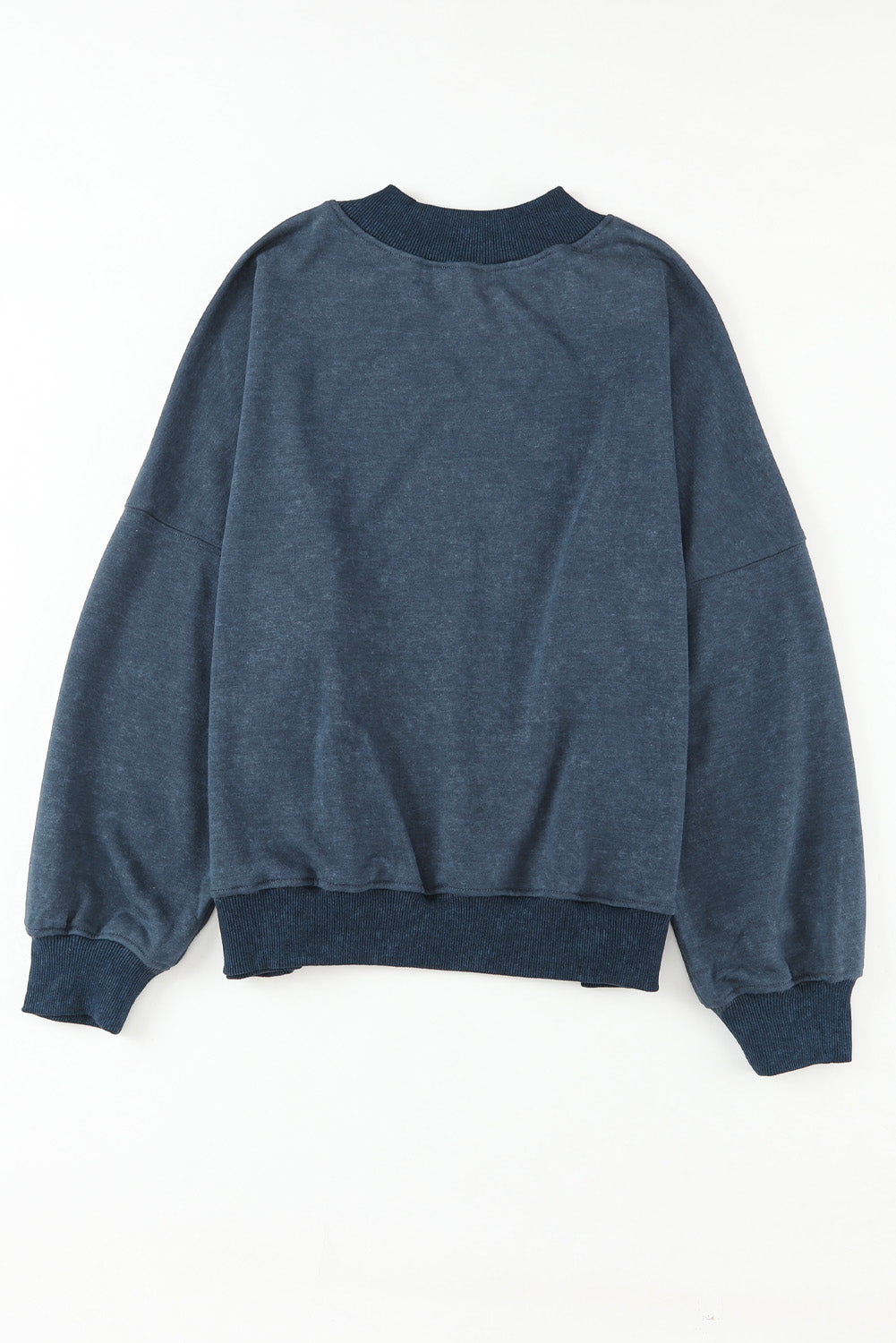 Orange Washed Drop Shoulder Crewneck Pullover Sweatshirt