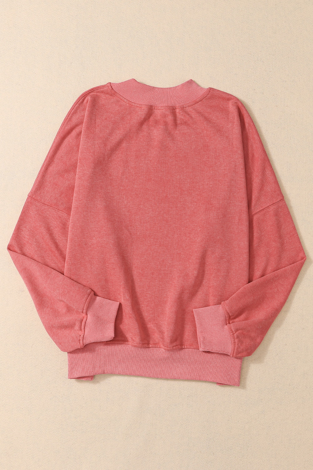 Orange Washed Drop Shoulder Crewneck Pullover Sweatshirt