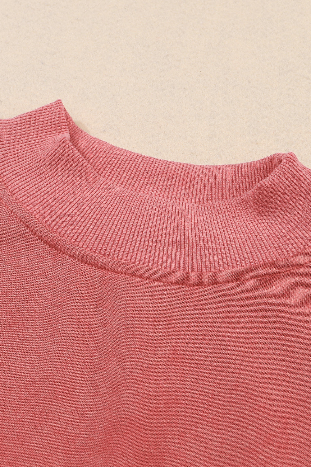 Orange Washed Drop Shoulder Crewneck Pullover Sweatshirt